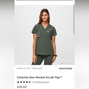 Figs Catarina One-Pocket Scrub Top